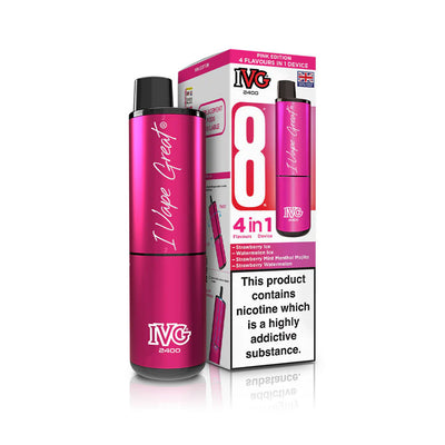 IVG 2400 4-in-1 Pod Kits: Pink Edition – 20mg (5 Pack)