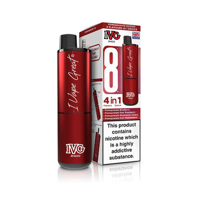 IVG 2400 4-in-1 Pod Kits: Pomegranate Edition – 20mg (5 Pack)