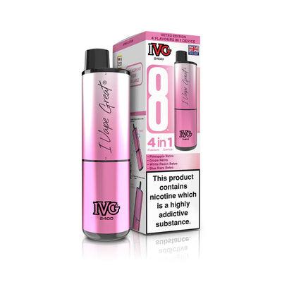 IVG 2400 4-in-1 Pod Kits: Retro Edition – 20mg (5 Pack)