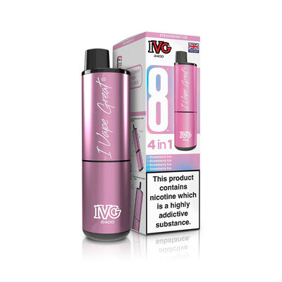 IVG 2400 4-in-1 Pod Kits: Strawberry Ice Edition – 20mg (5 Pack)