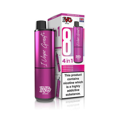 IVG 2400 4-in-1 Pod Kits: Watermelon Ice – 20mg (5 Pack)