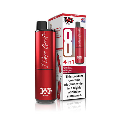 IVG 2400 4-in-1 Pod Kits: Fizzy Cherry – 20mg (5 Pack)