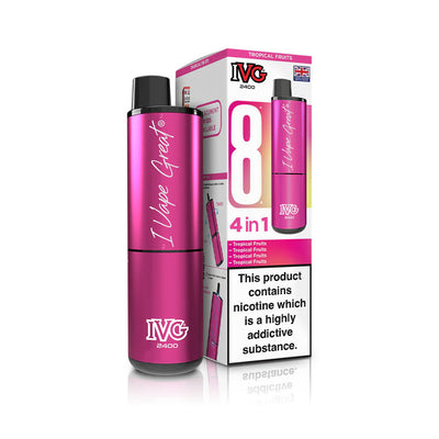 IVG 2400 4-in-1 Pod Kits: Tropical Fruits – 20mg (5 Pack)