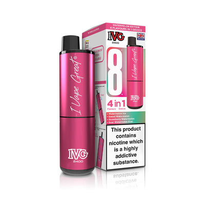 IVG 2400 4-in-1 Pod Kits: Watermelon Edition – 20mg (5 Pack)