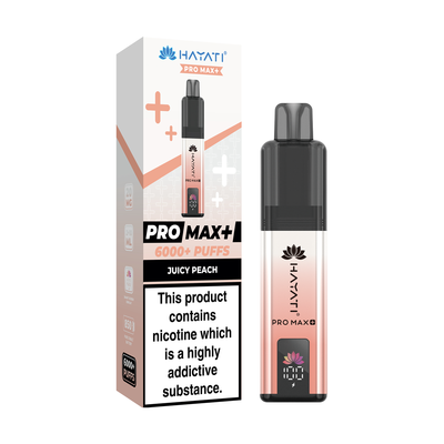 Hayati Pro Max 6000 Pod Kits: Juicy Peach – 20mg (5 Pack)