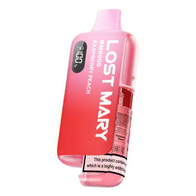 Lost Mary BM6000 Pod Kits: Raspberry Peach – 20mg (5 Packs)