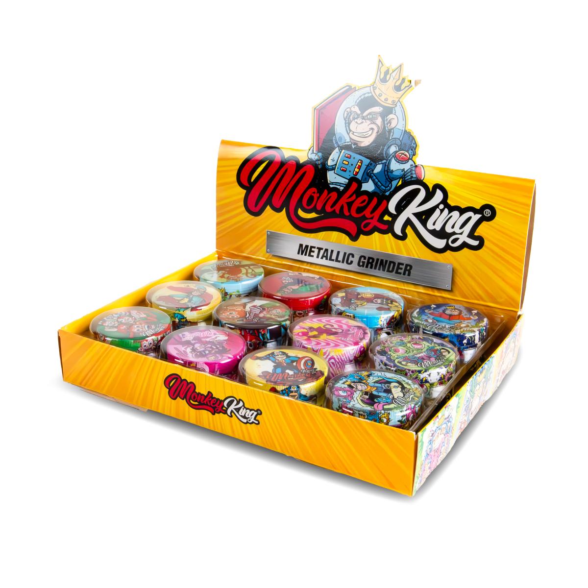 Monkey King Metal Grinders: Display CDU (12 Pack)