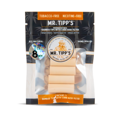 Mr Tipp's Bamboo Corn Husk Filter Tips - Small (5pcs per Pack)