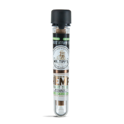 Mr Tipp's Pre-Rolled Hemp Blunt Wrap: Glass Tip (24 Pack)