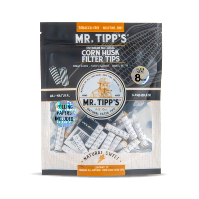Mr Tipp's Corn Husk Filter Tips - Large (30pcs per Pack)