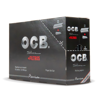 OCB Rolling Papers + Tips Combi: Premium - King Size Slim (32 Pack)
