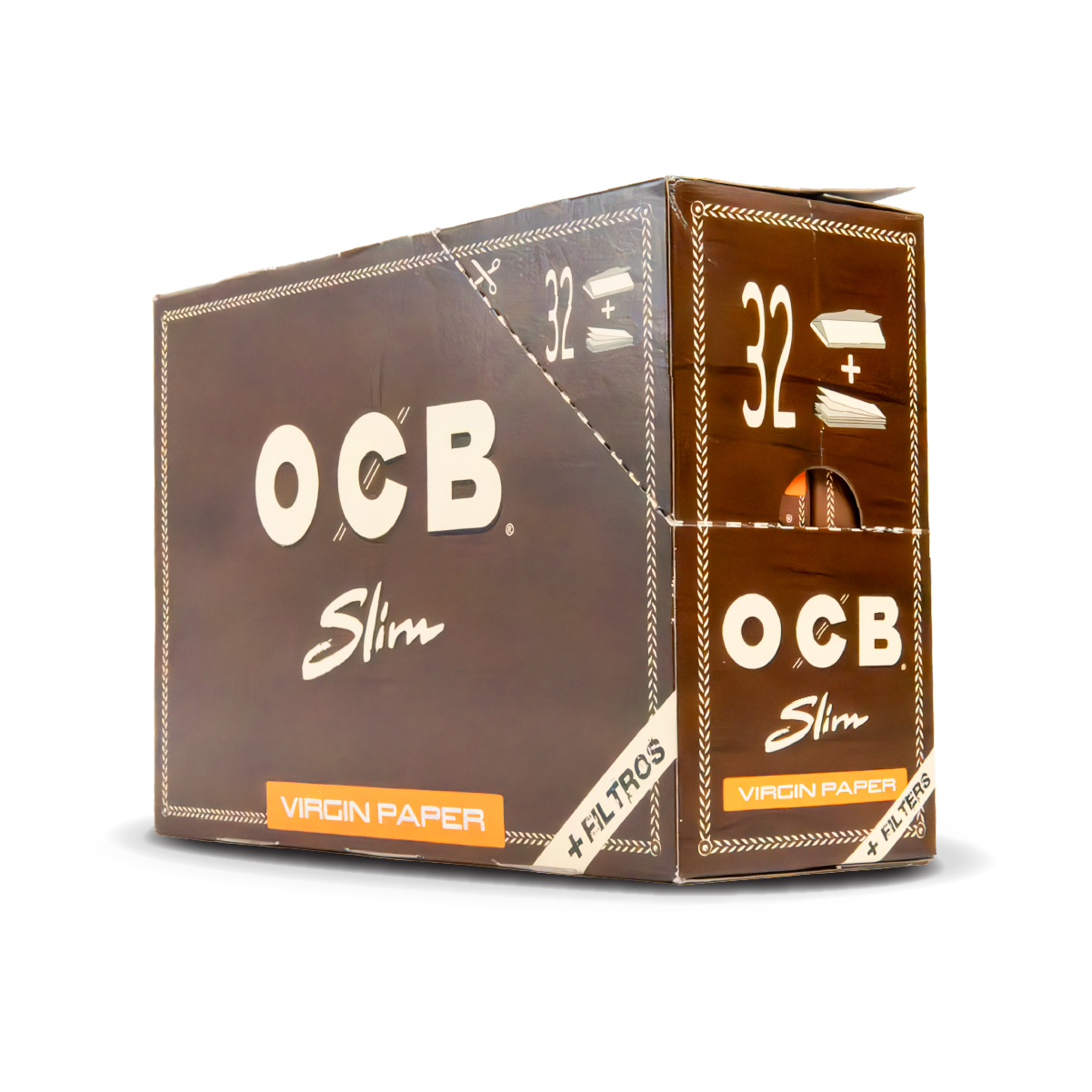 OCB Rolling Papers + Tips Combi: Virgin - King Size Slim (32 Pack)
