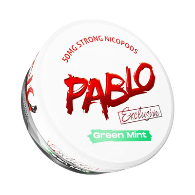 Pablo Nicotine Pouches: Green Mint - 50mg/g (10 Pack)