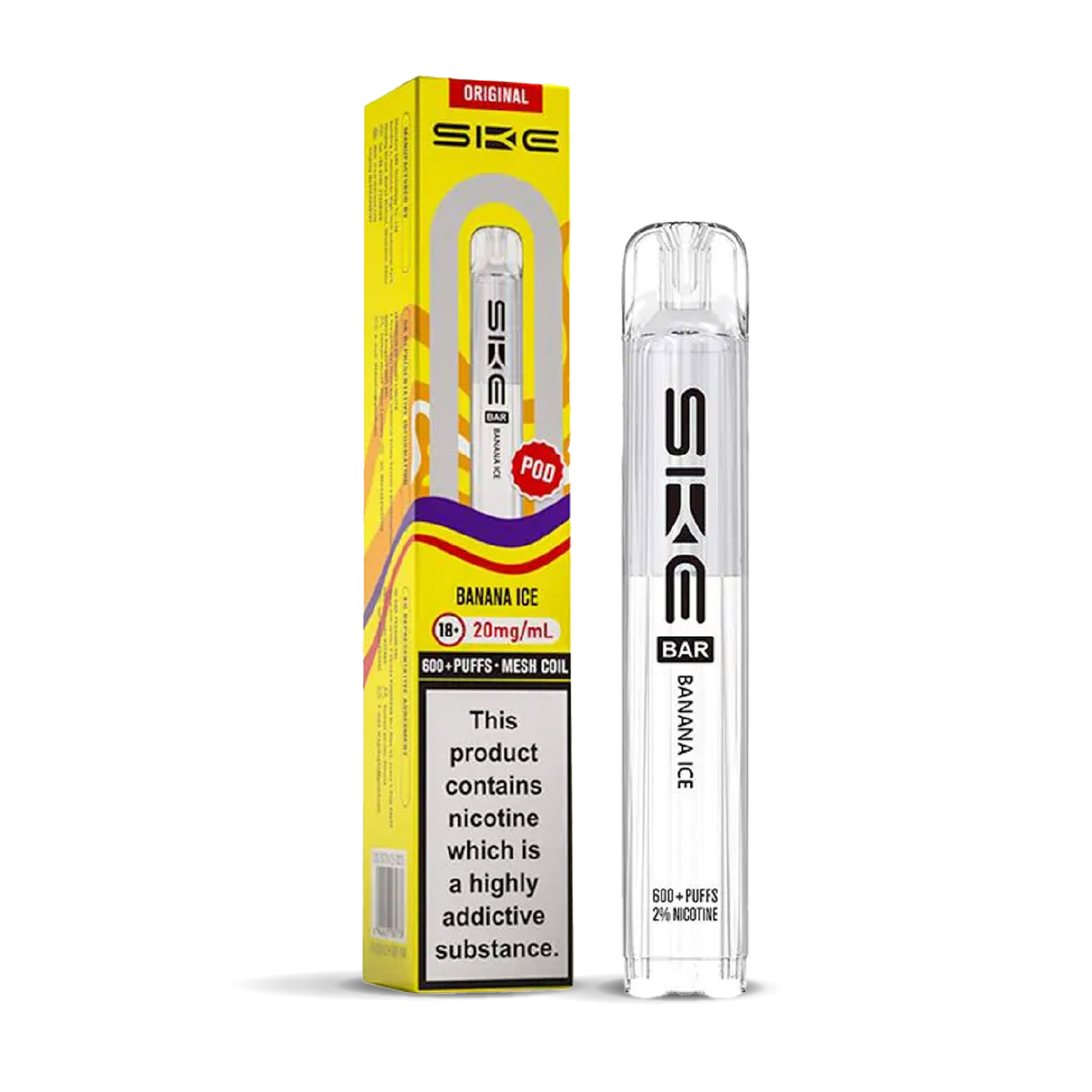 SKE 600 Refill Pod Replacements: Banana Ice - 20mg (10 Pack)