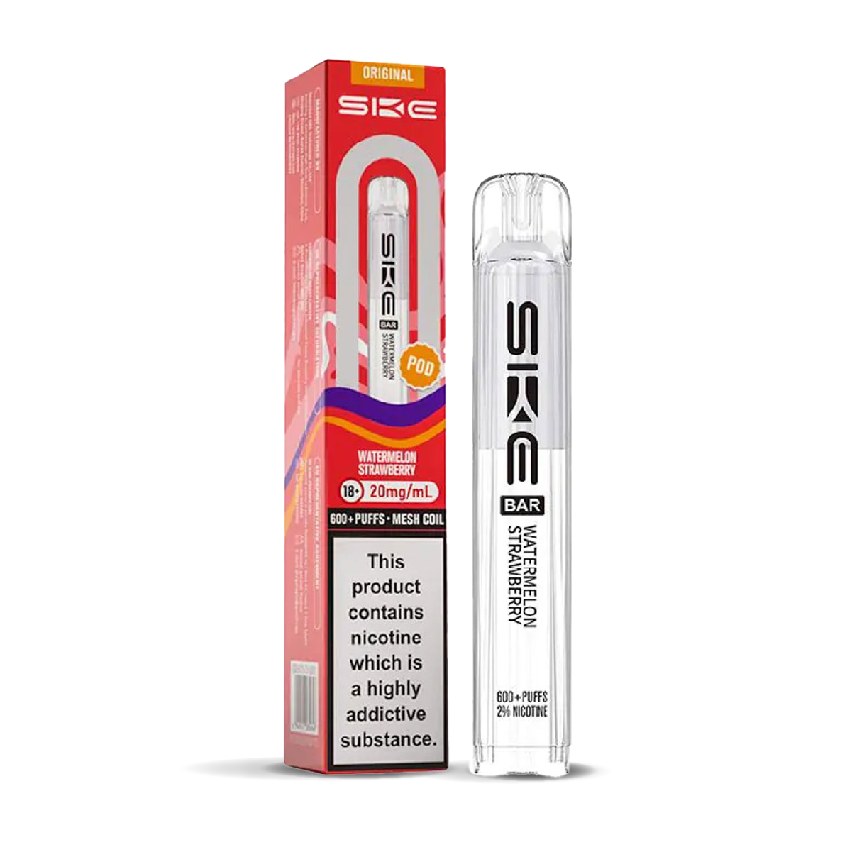 SKE 600 Refill Pod Replacements: Watermelon Strawberry - 20mg (10 Pack)