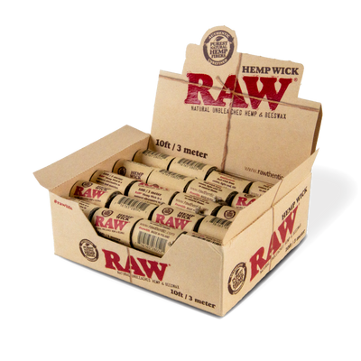 RAW Hemp Wick: 3m/10ft (40 Pack)