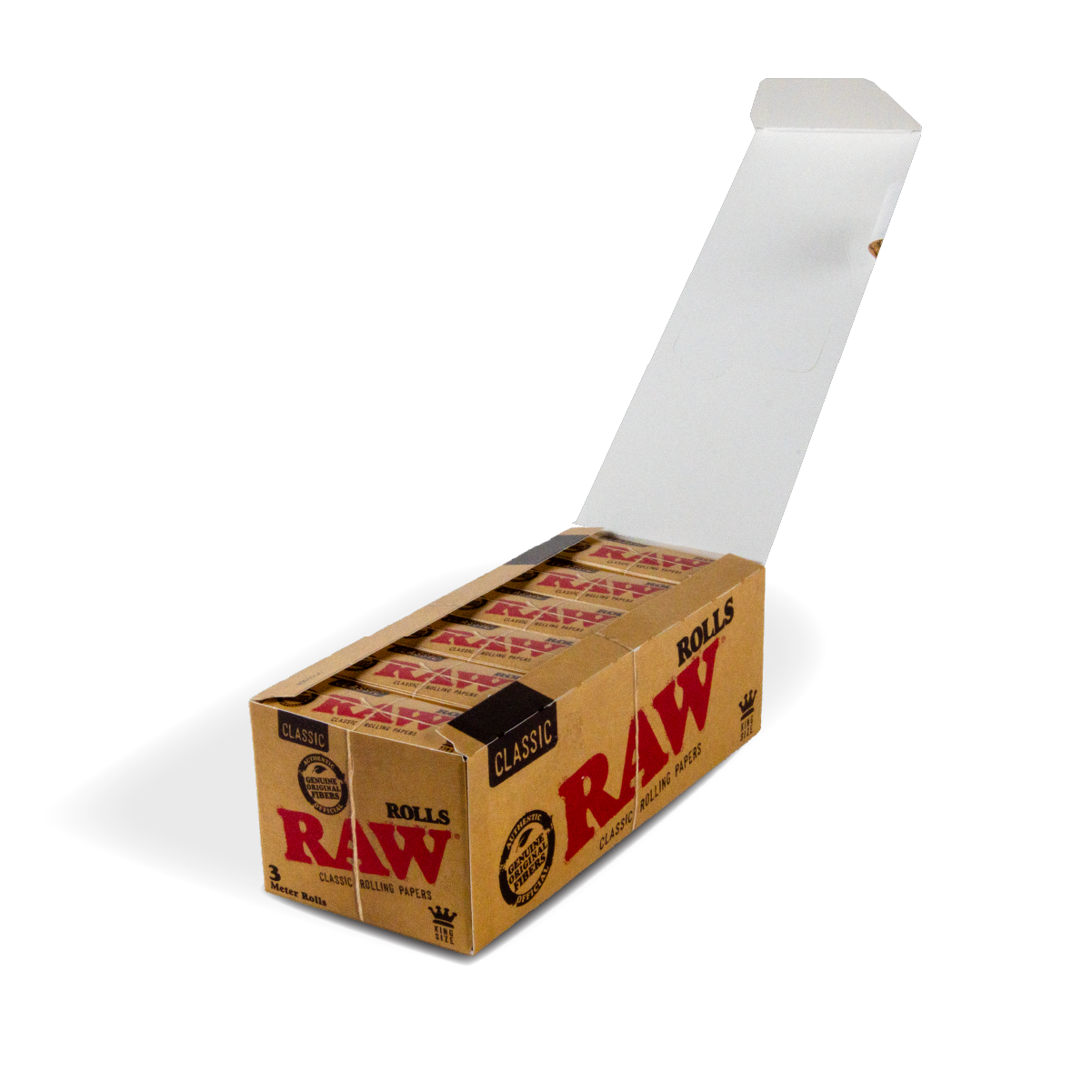 RAW Rolling Papers: Classic 3m Rolls - King Size (12 Pack)