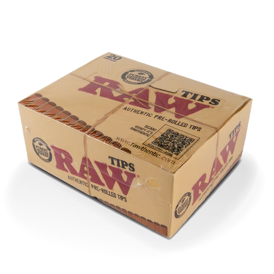 RAW Filter Tips: Authentic Pre-Rolled Tips (20 Pack)