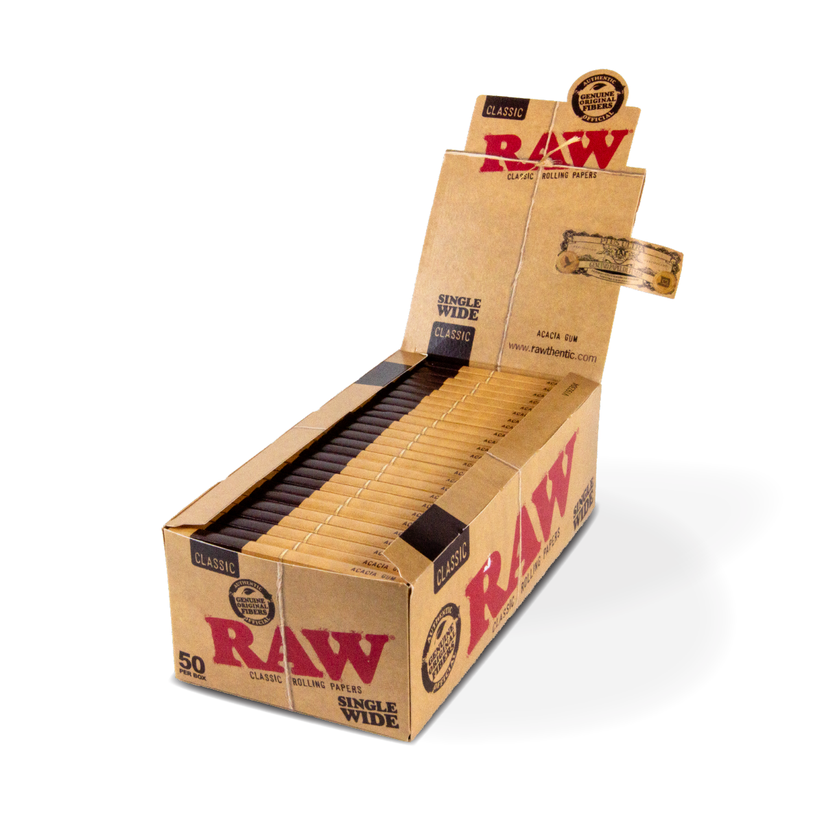 RAW Rolling Papers: Classic - Single Wide (50 Pack)