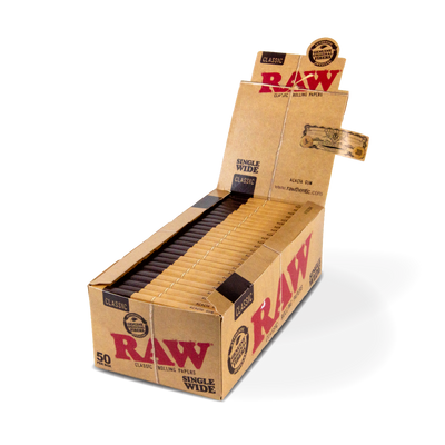 RAW Rolling Papers: Classic - Single Wide (50 Pack)