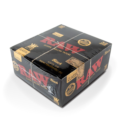 RAW Rolling Papers: Classic Black - King Size Slim (50 Pack)