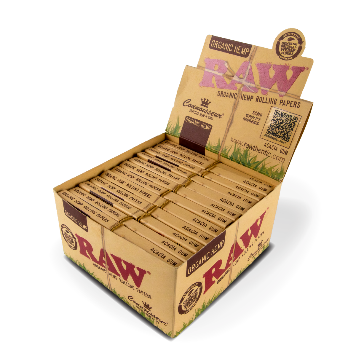 RAW Prerolled Cones: Organic Hemp - King Size (24 Pack)