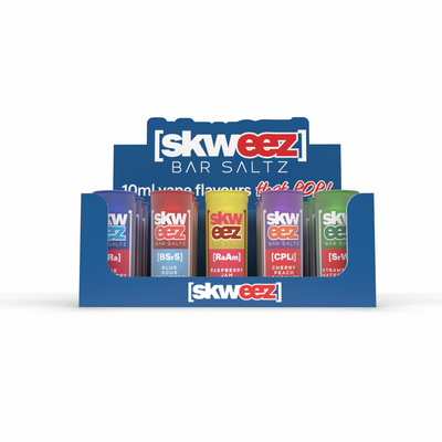 SKWEEZ 5 Flavour Display Stands - Blue