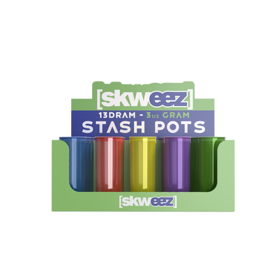SKWEEZ Smell Proof Plastic Stash Pots: Mixed (15 Pack)