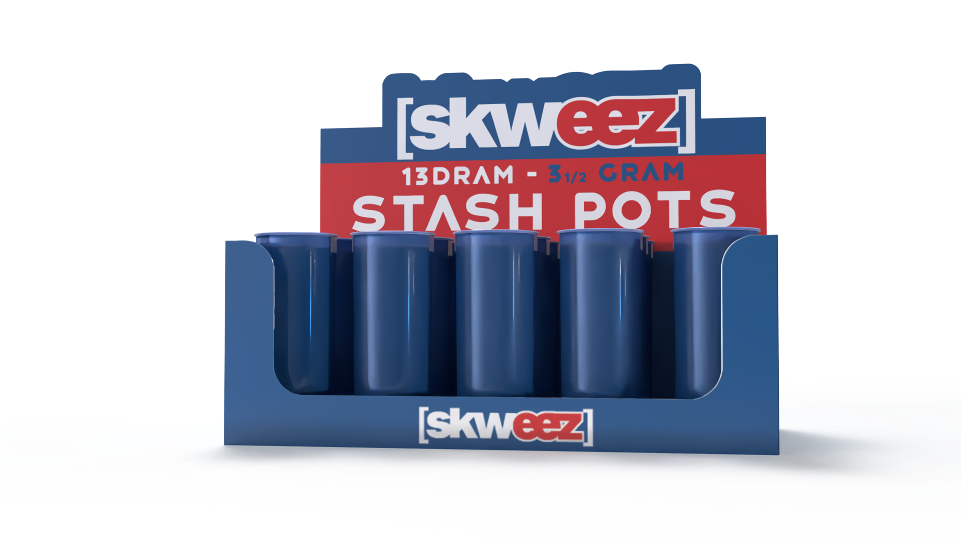 Skweez Smell Proof Plastic Stash Pots Blue Default Title