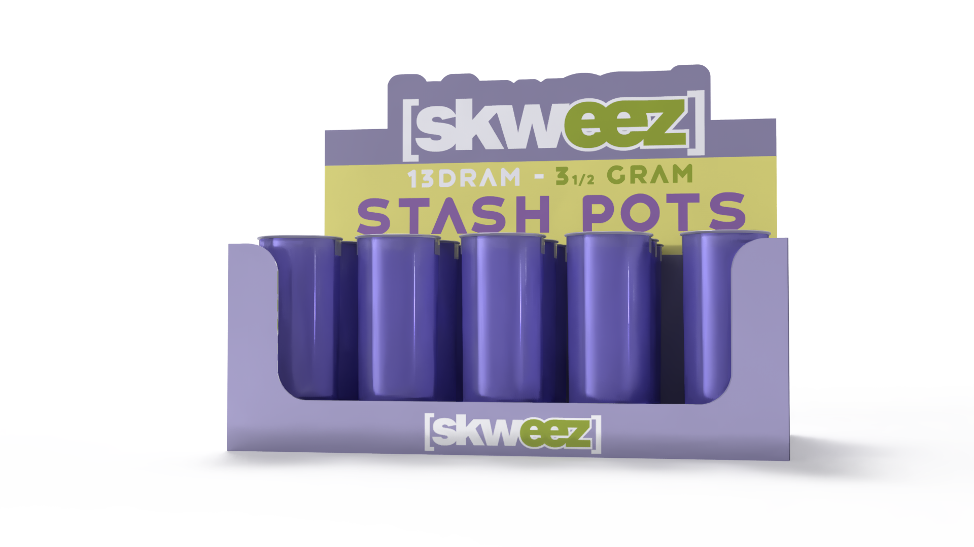 Skweez Smell Proof Plastic Stash Pots Purple Default Title