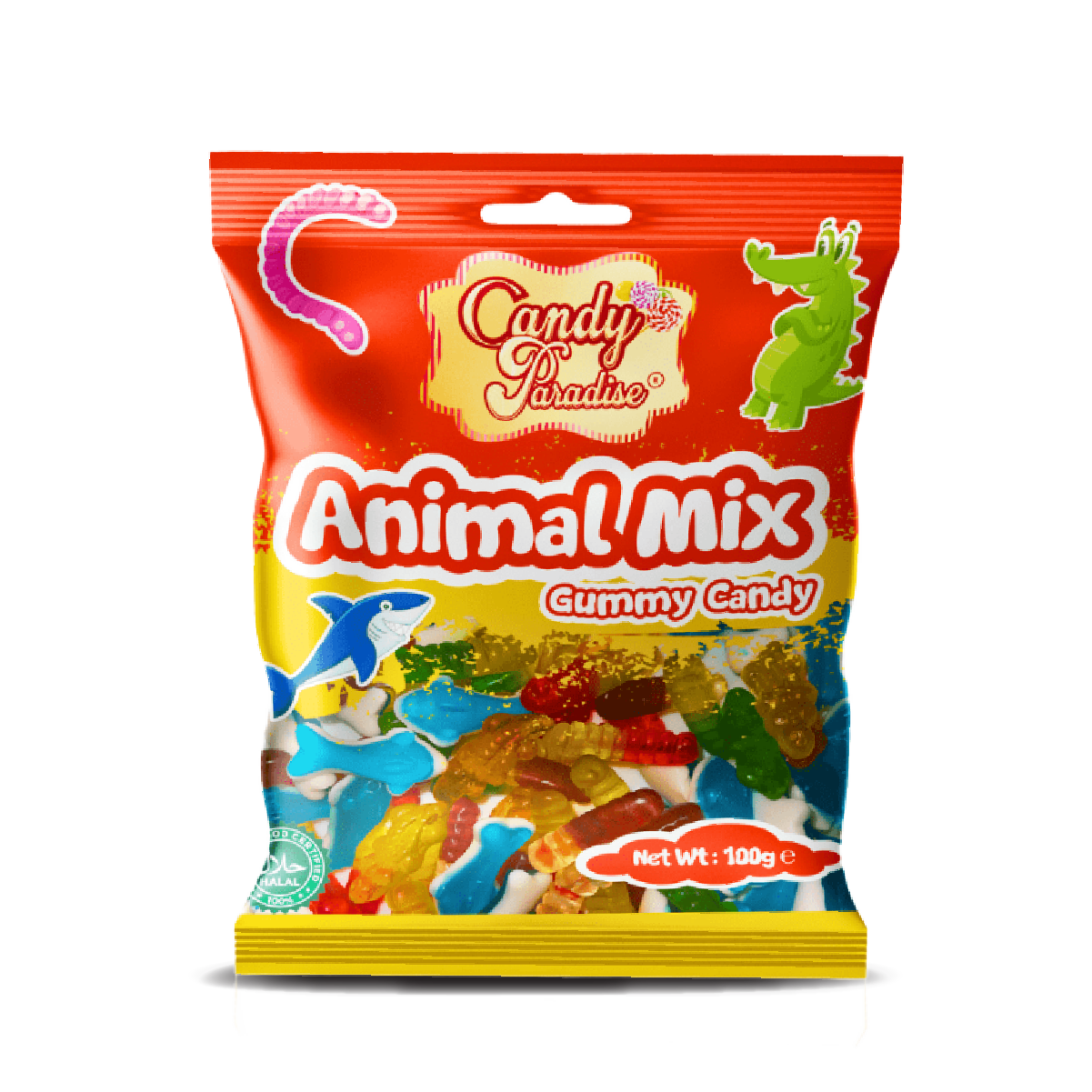 Candy Paradise Gummy Candy: Animal Mix - 100g (12 Pack)