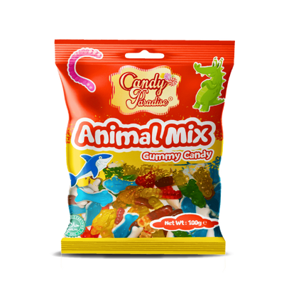 Candy Paradise Gummy Candy: Animal Mix - 100g (12 Pack)