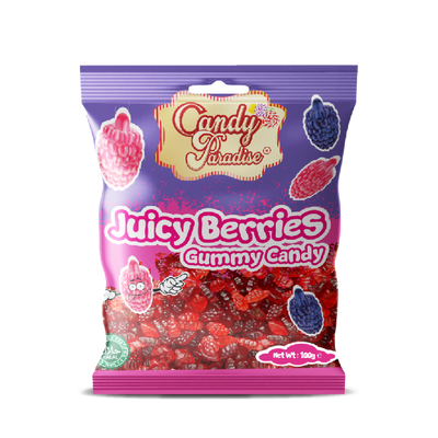 Candy Paradise Gummy Candy: Juicy Berries - 100g (12 Pack)