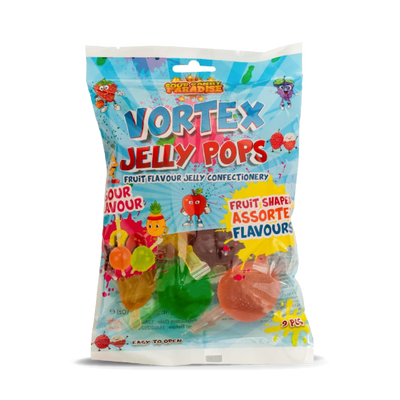 Candy Paradise Vortex Jelly Pops: Sour Flavour - 315g (12 Pack)