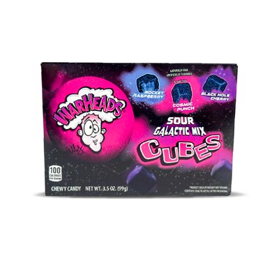 Warheads Theatre Boxes: Galactic Cubes - 99g (12 Pack)
