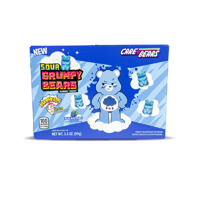 Warheads Theatre Boxes: Care Bears Sour Grumpy Bears - 99g (12 Pack)