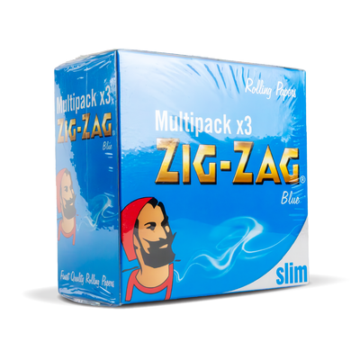 Zig Zag Rolling Papers: Blue - King Size Slim (3 x 12 Pack)