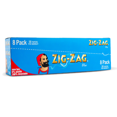 Zig Zag Rolling Papers: Blue - Standard (8 x 10 Pack)